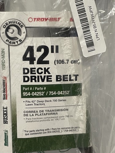 Troy Bilt MTD OEM 42" Deck Antriebsriemen 954-04252/754-04252 - Bild 2 von 3