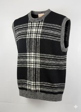 Exquisite Vintage Pendleton 100 Virgin Wool Plaid Sweater Vest Made in USA Size