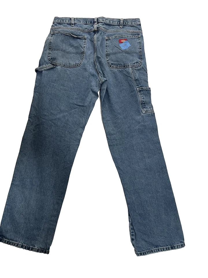 Pantalones de Carpintero Dickies Calce Relajado Para Hombre 36x34 Azul Ropa de Trabajo Envejecido Foto 2 de 4