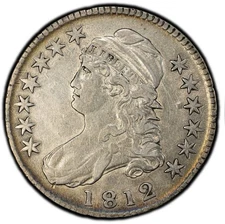 1812 PCGS XF40 (O-109a) Capped Bust Half Dollar, Silver U.S. Coin Extra Fine