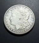 1921  MORGAN SILVER DOLLAR FAIR CIRCULATED COIN - LOOK AT PICTURES L4