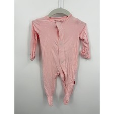 Magnetic Me Solid Footie Baby 0-3 Months Pink Magnetic Closure Modal Sleeper