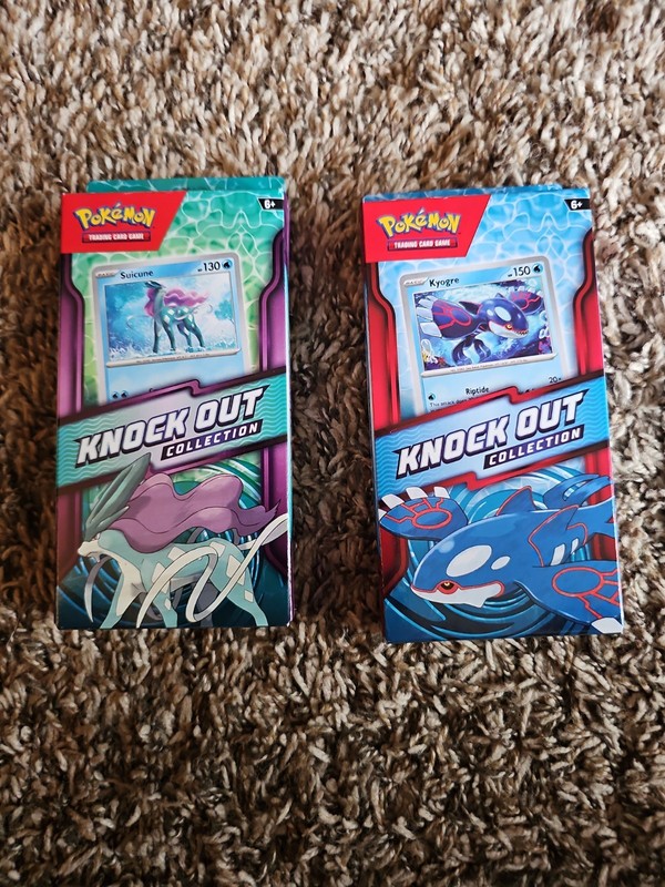 Pokemon Knockout Collection Kyogre And Suicune Sealed Packages Set Of 2