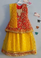 Pakistani Indian Lengha Formal Wear for Children Eid