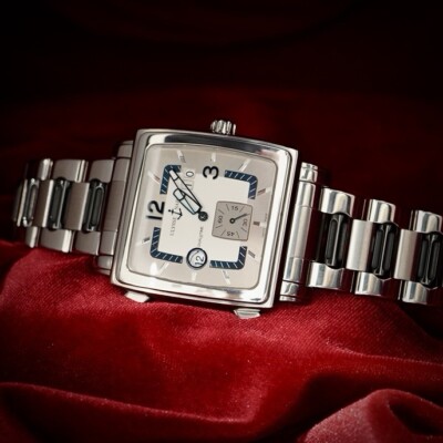 Ulysse Nardin Quadrato Dual Time & Rare Bracelet, Box & Booklets 