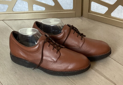 Eva-Tech Footonic II brown leather oxford Sneaker Cushion shoes Men US 8.5 E