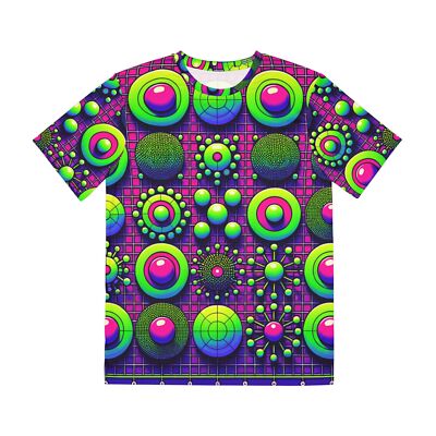 All Over Print T Shirt Memphis Pop Art Petri Dish