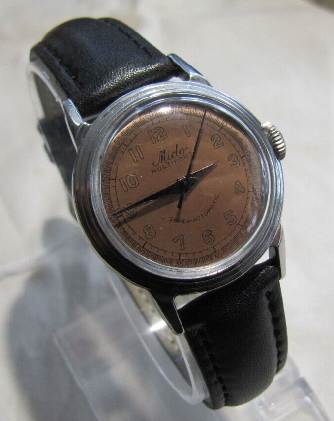 MIDO MULTIFORT SUPERAUTO VINT SS SCRBK WP 17J MOD 817 BUMP COPPER