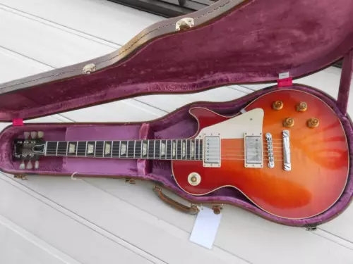 Electric Guitar Gibson Lespaul 58 Aged Flame Top Sunburst Made in 2016