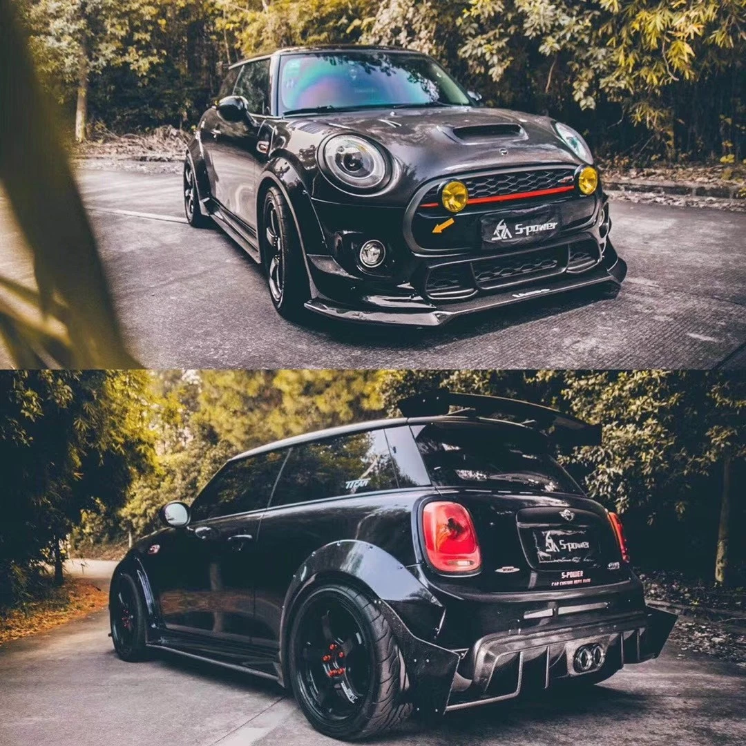 For Mini Cooper S F56 S Only TP Style Carbon Wide Body kit Front