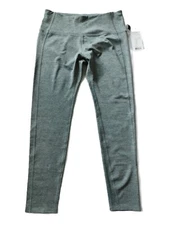 New Womens Layer8 Size L Textured Honeycomb Charcoal Legging Extended High Waist