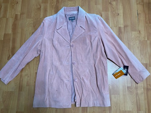 Wilsons Leather NEW Pink Real Suede Leather Jacket Coat Western Tailored Size 3X