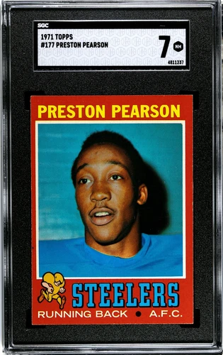1971 TOPPS #177 PRESTON PEARSON SGC 7 Pittsburgh Steelers Football