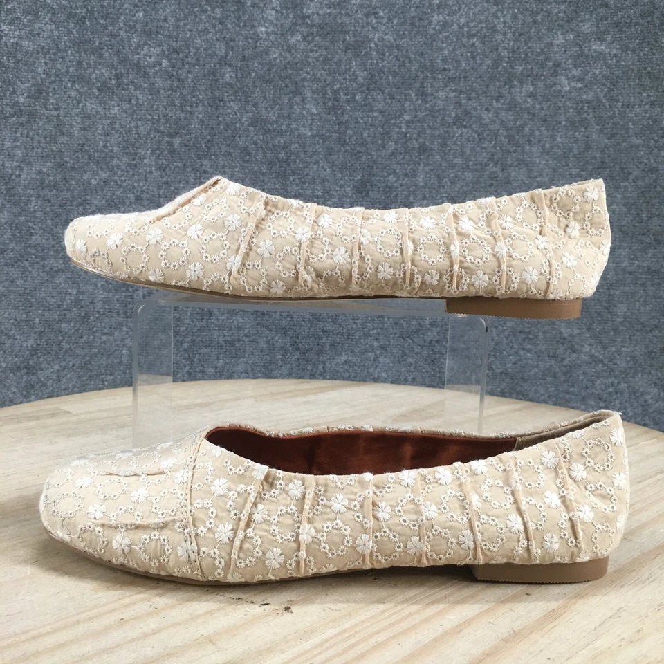 Korks Shoes Womens 9.5 M Kork Ease Ballet Flats CBWJ21 Beige Fabric Slip On - Image 2 of 4