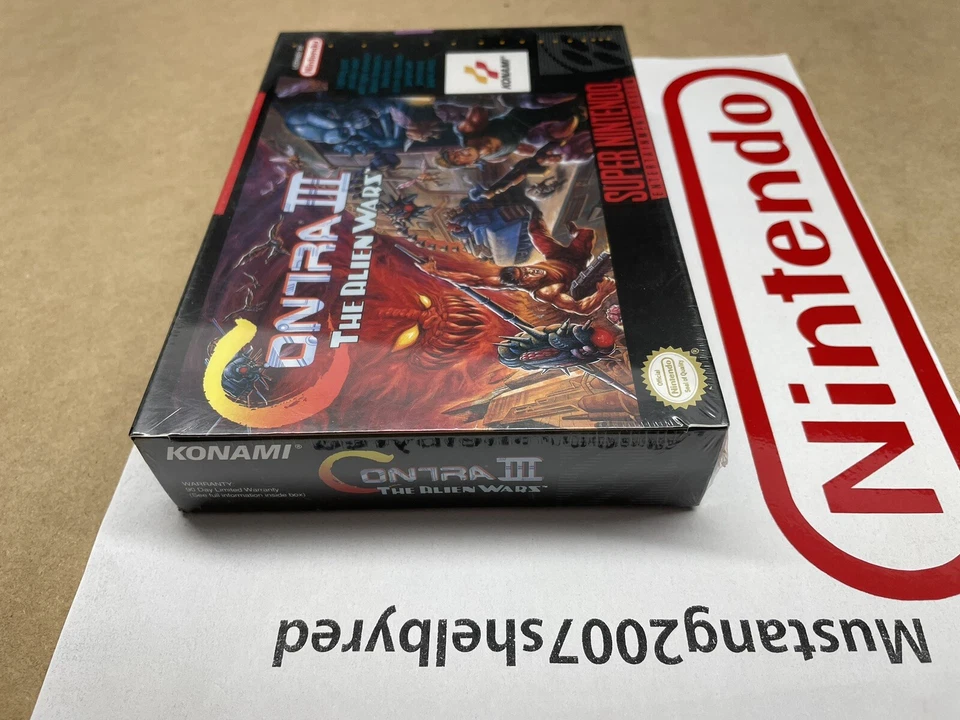 Snes Super Nintendo Konami Contra III The Aliens War V-Seam New Factory sealed - Image 4 of 4