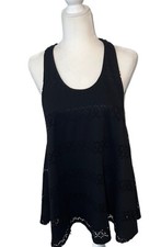 Show Me Your Mumu Floral Lace Black  Lace Mini Swing Dress S