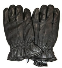 Men's Leather Gloves,Black, Medium. NEW