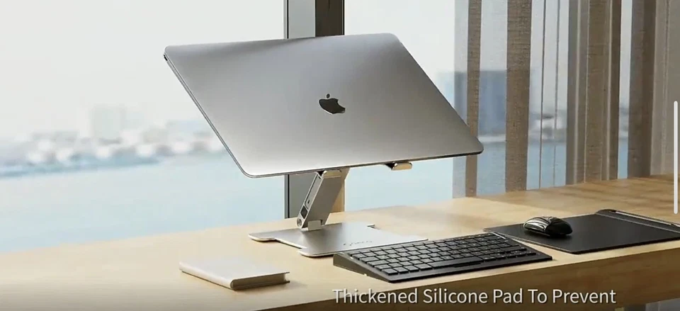 Suporte para Laptop Alumínio, 4 Portas USB3.0, Tablet MacBook iPad Notebook, Suporte Riser - Imagem 2 de 4