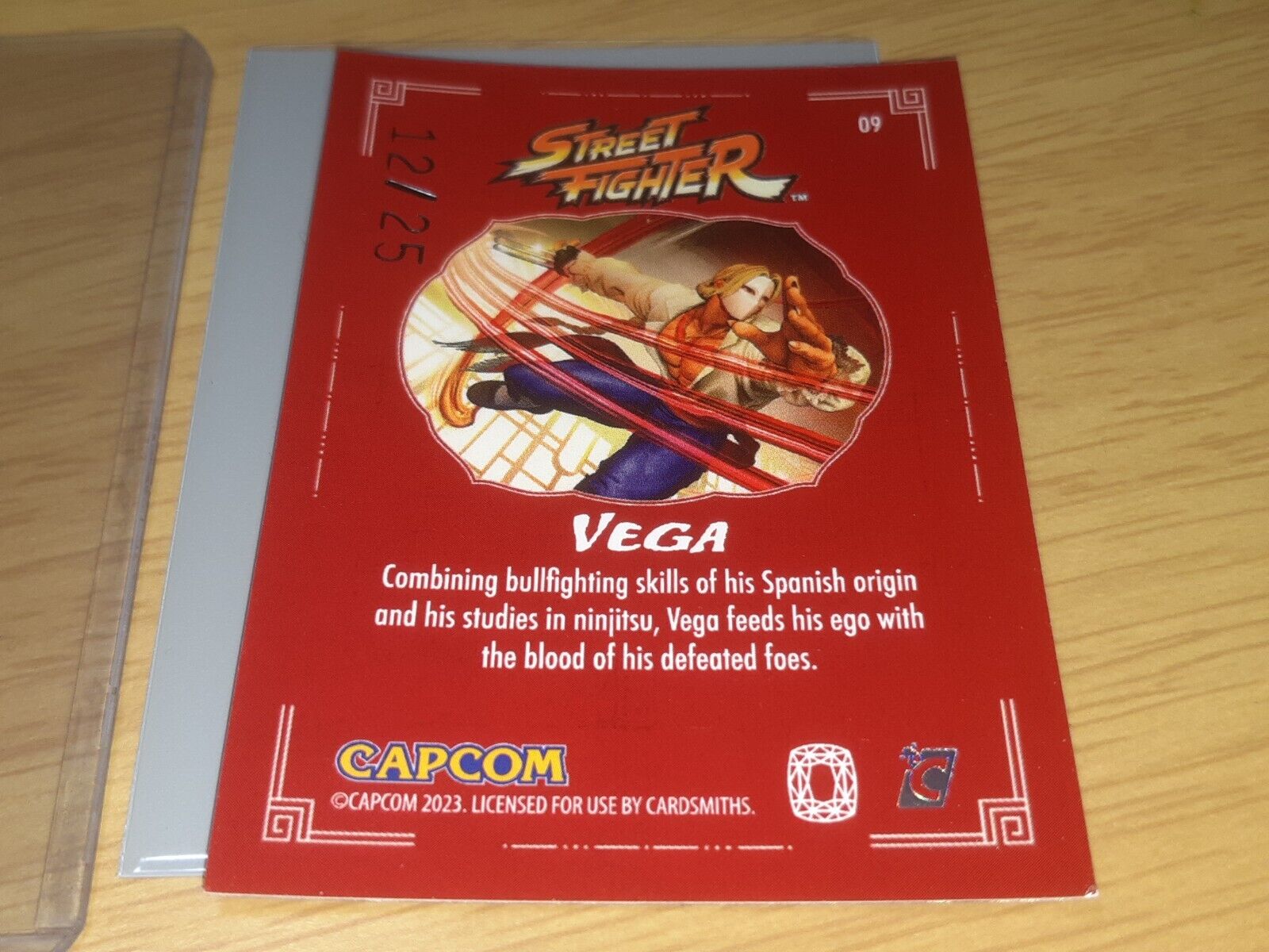 2023 Cardsmiths Street fighter Card Vega 17/25 Ruby Red Gemstone Refractor