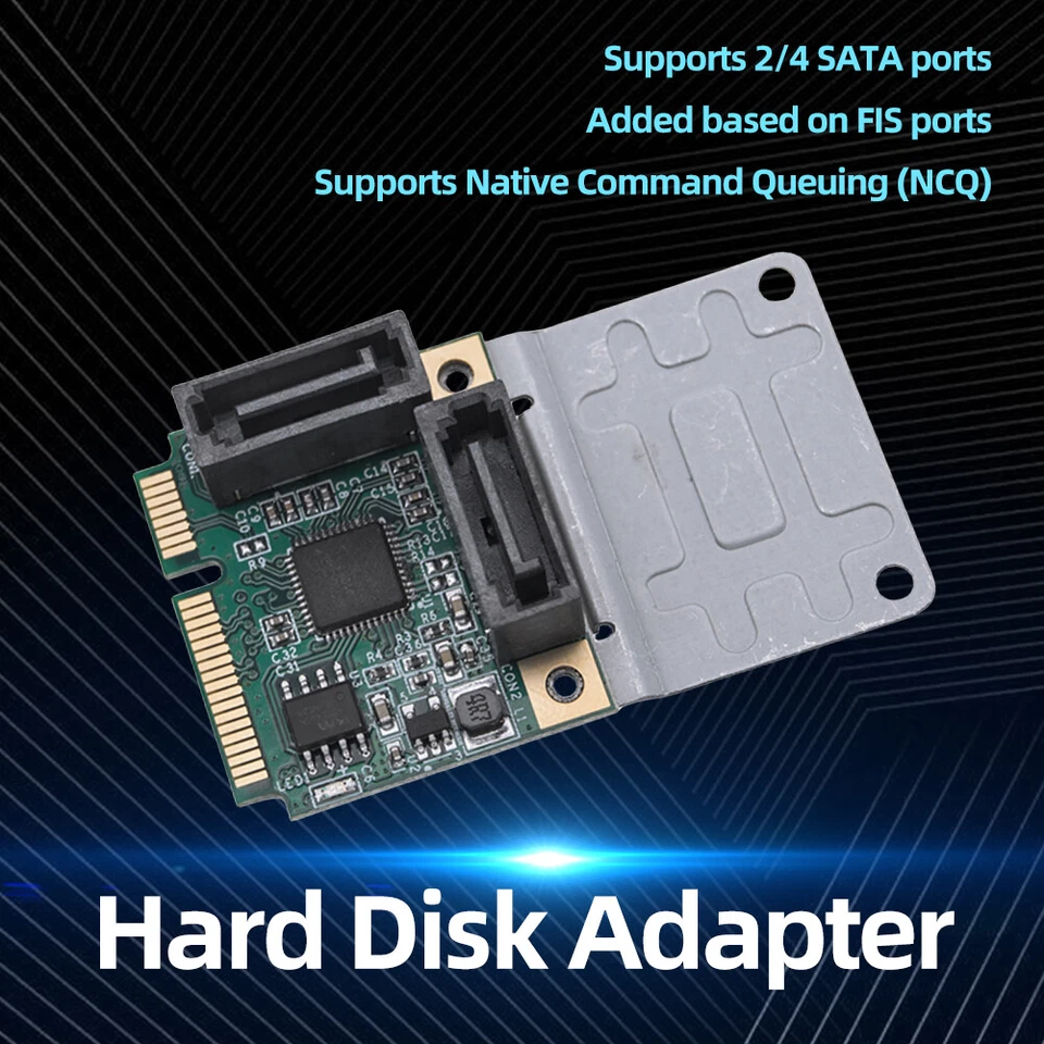 Mini PCI-E To SATA3.0 Adapter B+M Key Expansion Card 2/4 SATA 3.0 (B) - Image 3 of 4