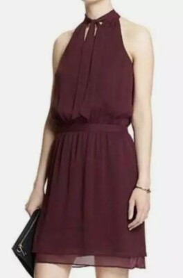 Banana Republic Short Dress Womens Sleeveless Halter Size 4 Burgundy | eBay Banana Republic Short Dress Womens Sleeveless Halter Size 4 Burgundy | eBay