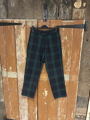 Murray Golfhose grün Mix Tartan Taschen Reißverschluss Gürtelschlaufen Herren W30.5 L31