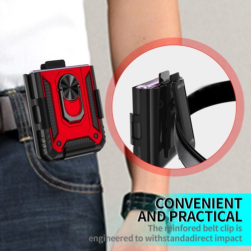 Gürtelclip Holster für Samsung Galaxy Z Flip4 5G Hülle Stoßfest Ring Ständer Abdeckung - Bild 3 von 42