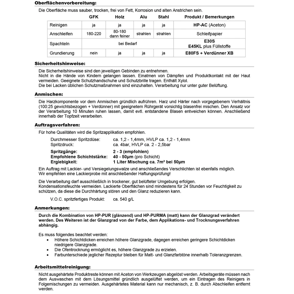 PUR Decklack MATT 2K | HP-PURMA | 2K Polyurethan Lack nach RAL Industriequalität - Bild 3 von 3