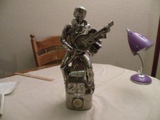 McCORMIC EMPTY LARGE ELVIS  PRESLEY SILVER ANNIVERSAY DECANTER