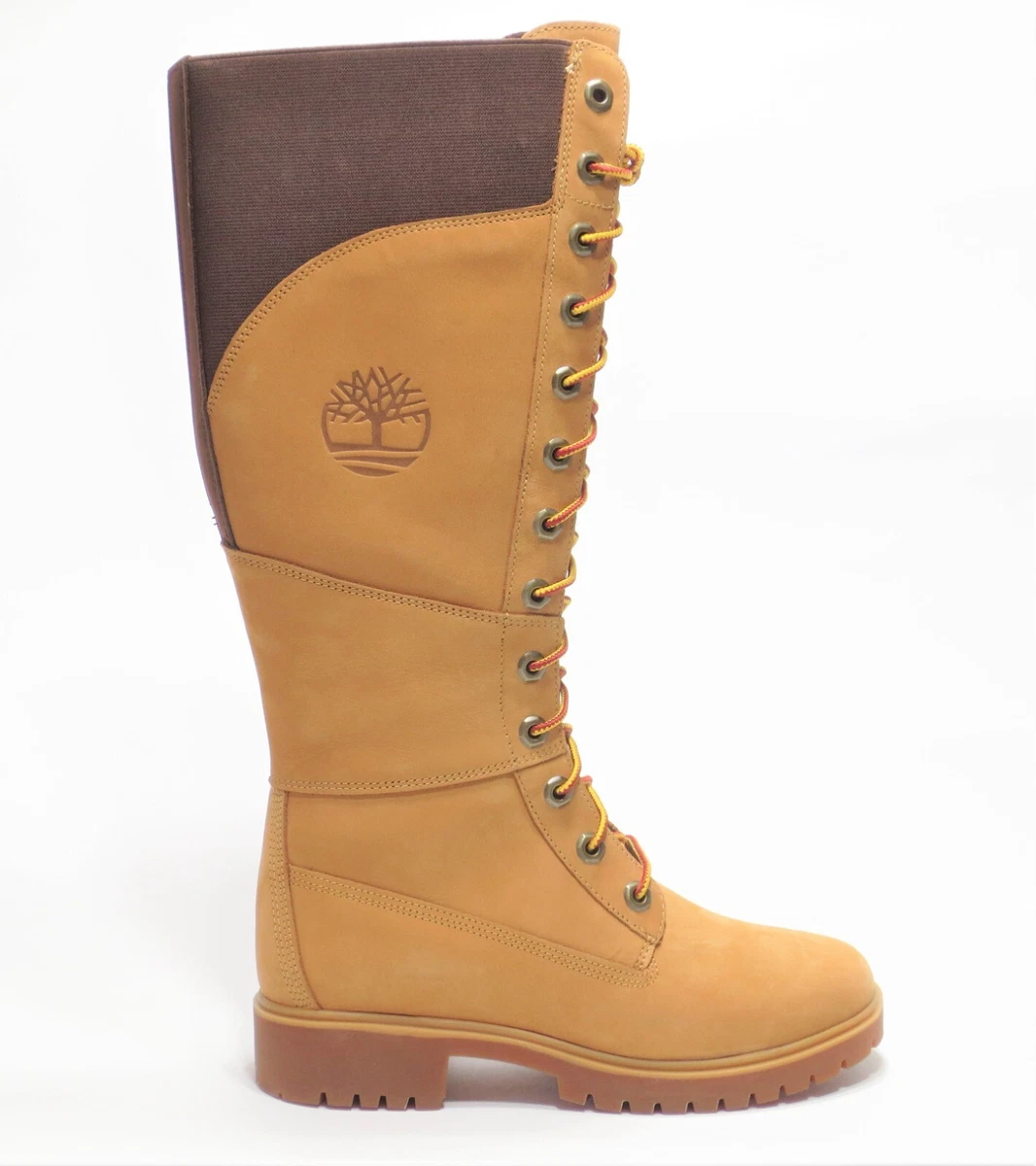 Women&#039;s 14 inch Knee High Wheat Waterproof Leather Boots A2DBM | eBay