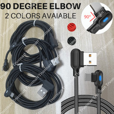 3/6 Pack 90 Degree Braided USB Charging Cable 6Ft For iPhone 12 11 Charger Cord