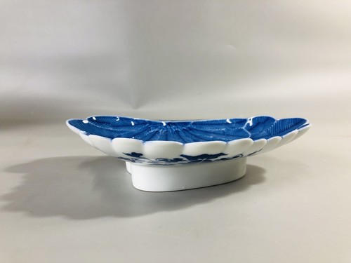 Y6961 DISH Hirado-ware set of 5 pine signed box Japan antique tableware kitchen - Picture 2 of 15