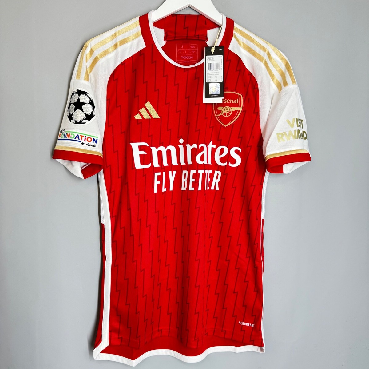 NWT ARSENAL LONDON 2023 2024 HOME FOOTBALL SHIRT JERSEY #7 SAKA ADIDAS View 2