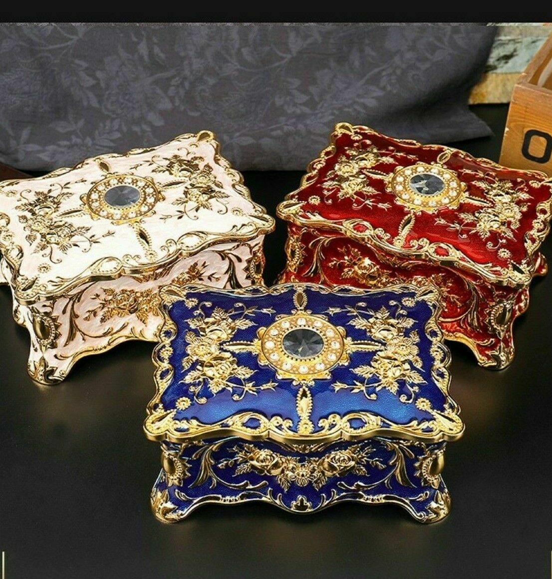 RED VINTAGE TIN ALLOY MUSIC BOX CANON IN D eBay