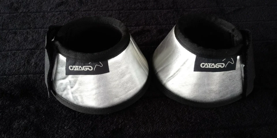 Catago Hufglocken Neopren silbern- Metallic Gr. S Pony Huf Glocke Springglocken - Bild 2 von 4