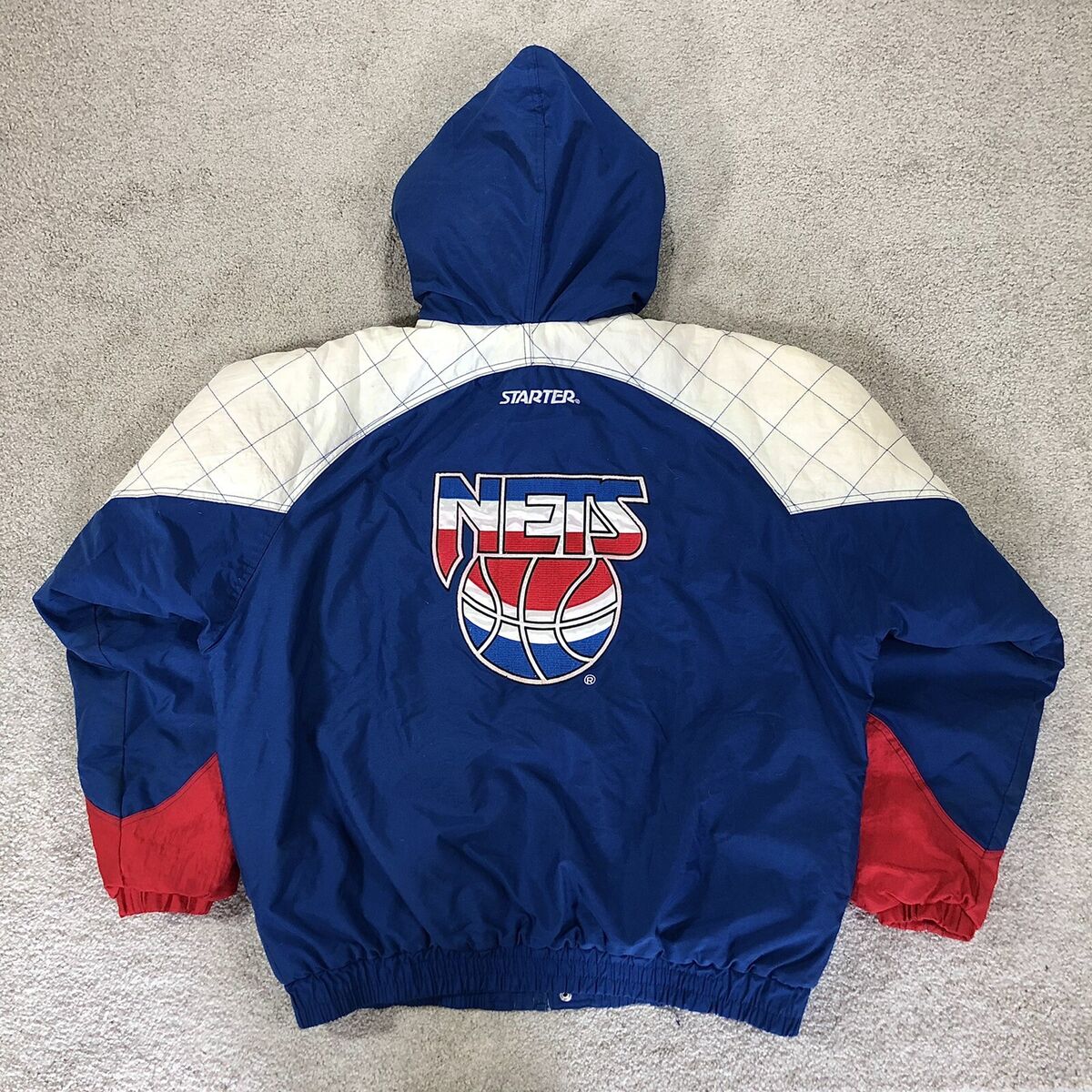 STARTER | Vintage 90s New Jersey Nets Full Zip Hooded Puffer STARTER | Vintage 90s New Jersey Nets Full Zip Hooded Puffer
