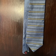 Vintage Tommy Hilfiger Neck Tie Silk Necktie Made In USA Blue Yellow