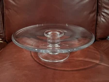 Simon Pearce  Hand- Blown Large 11.5" Cake Plate Footed Hartland Cakeplate
