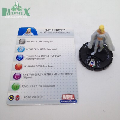 Heroclix Giant Size X-Men set Emma Frost #011 Common figure w/card!