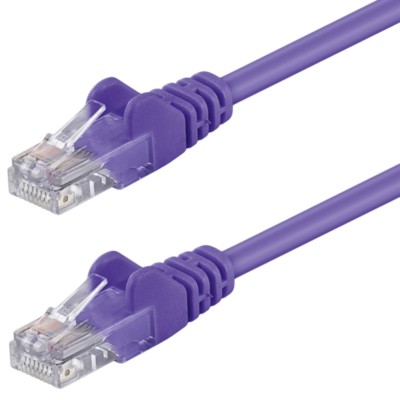 Patchkabel violett 3m U/UTP CAT5e DSL-/Netzwerk Ethernet-Kabel 100MHz RJ45 8P8C