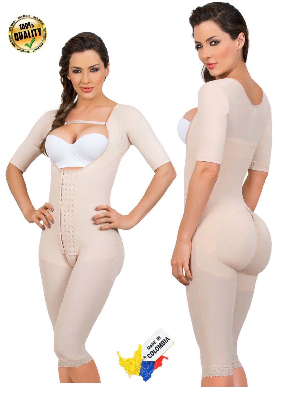 Faja Colombiana Moldeadora Full Body Shaper After Surgery With Sleeves EnFajate eBay