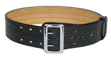 Don Hume Plain Black Sam Browne 2 1/4 Police Duty Belt w/ 4 Row Stitching SZ 48