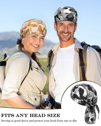8Pack Do Rag Skull Caps for Men Sweat Wicking Doo Rags Cooling Helmet Liner - Picture 4 of 7