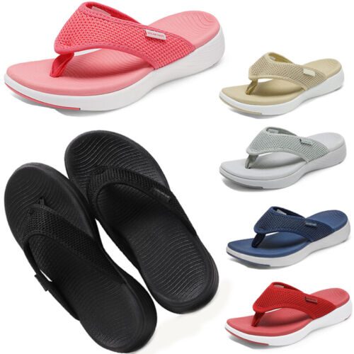 Women Arch Support Soft Cushion Flip Flops Thong Sandals Slippers Summer Shoes
