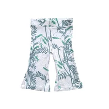 Kate Quinn Baby Pants 12 18 Months Green Pea Pod Print Flare Leggings
