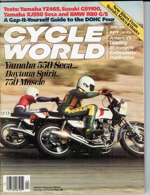 April 1981 Cycle World motorcycle magazine Yamaha YZ465 Suzuki GS1100 BMW R90 - Image 1 of 3
