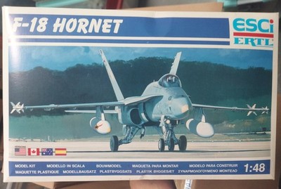 ESCI/ERTL 1:48 McDonnel Douglas F-18 Hornet - Open Box, Vintage, NOS, #4072