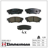 Bremsbelagsatz BremsklöTze Hinterachse FüR Lexus NX _Z1_ AYZ1_ Z1 Toyota