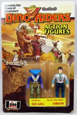 Dino Riders Action Figures - Six-Gill & Orion - Tyco Siso Germany