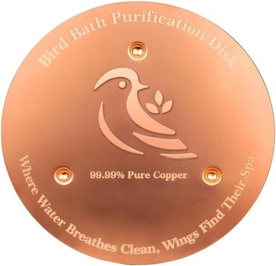 Bird Bath Copper Disk 06mm Pure Copper Water Cleaner for Outdoor Bird Bath Bowls